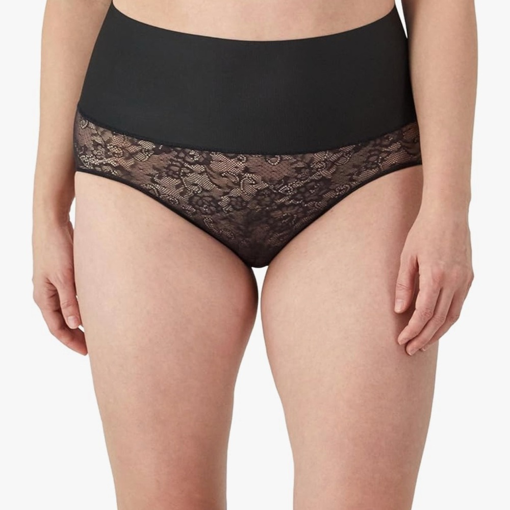 Maidenform Black Lace High Waisted Shapewear Underwear - L
